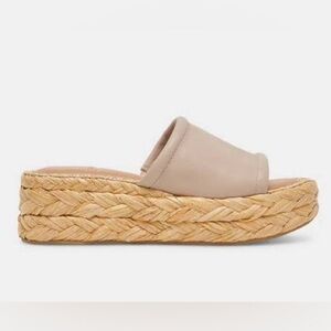 Dolce Vita Chavi Woven Platform Sandals in Sand